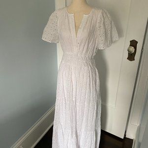 Maeve White Eyelet Dress